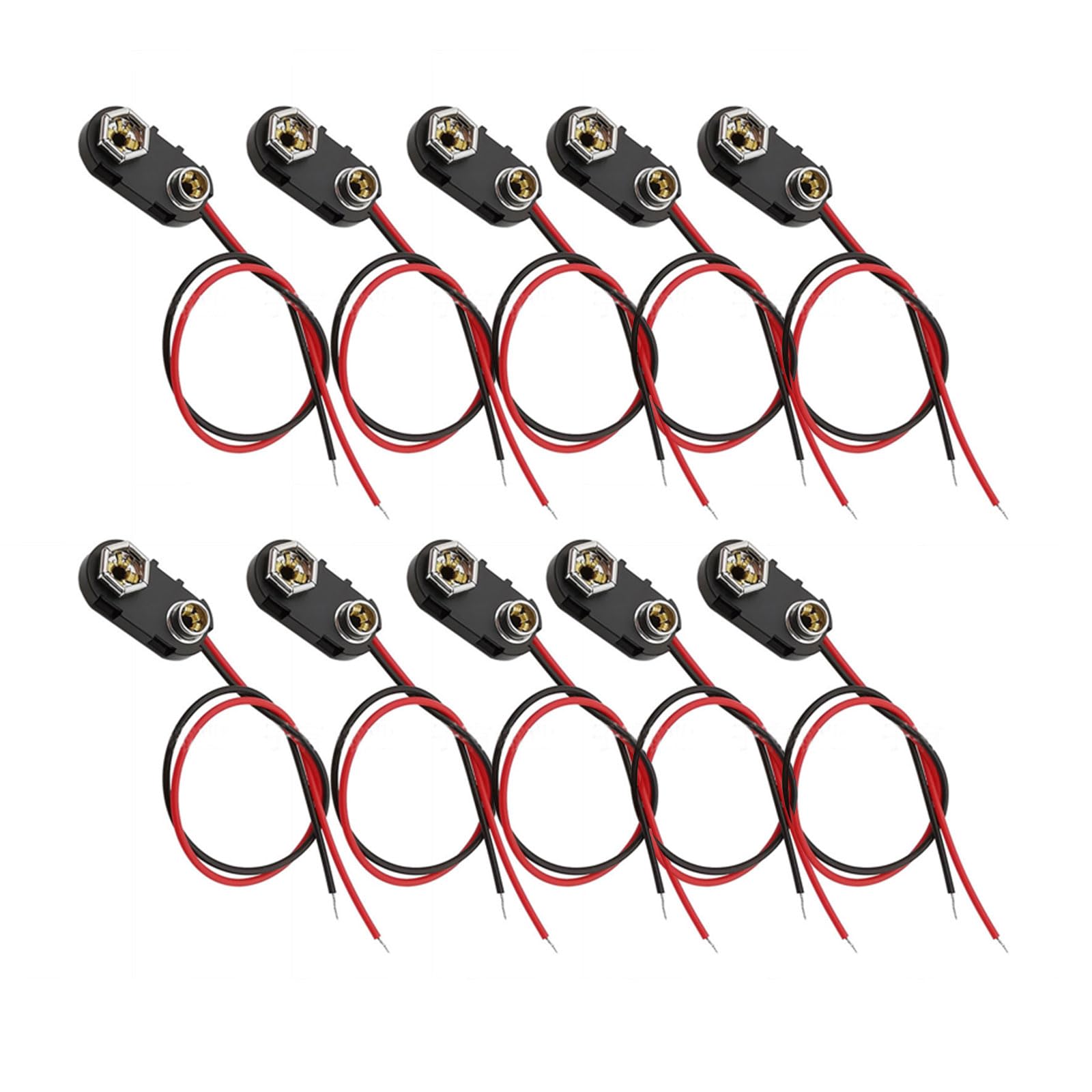 10 Stück 9 V Batterietaste, 9 V Batterie-Clip-Anschluss mit 15 cm I-Gehäuse, 9 V Batterieverdrahtungsschnalle 10 Stück 9 V Batterietaste, 9 V Batterie-Clip-Anschluss mit 15 cm I-Gehäuse, 9 V Batterieverdrahtungsschnalle von BFANGLC