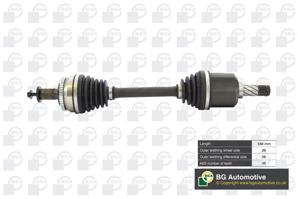 Antriebswelle Vorderachse links BGA DS9706LA Antriebswelle Vorderachse links BGA DS9706LA von BGA