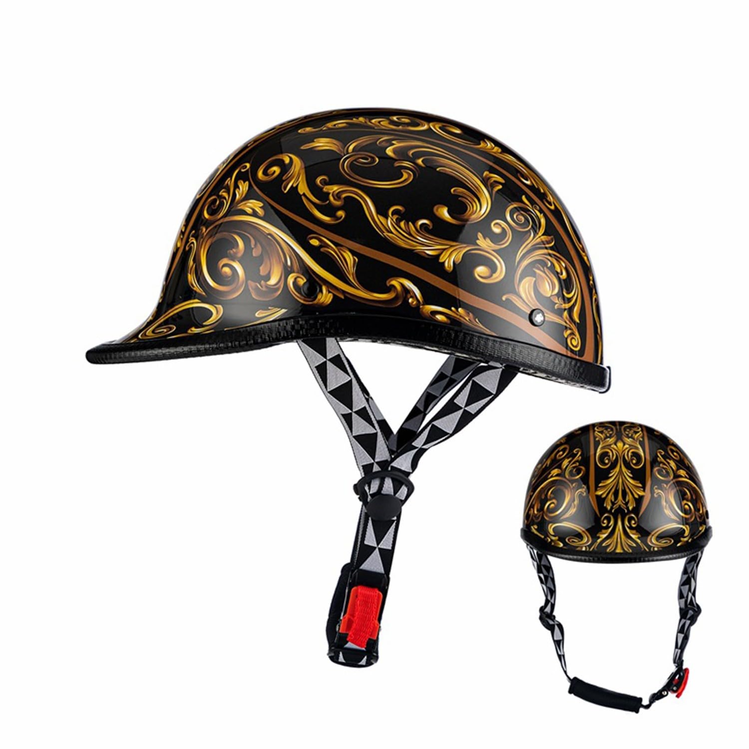 Motorrad-Halbhelm Retro Fashion Jethelm Brain-Cap ECE-zertifizierter anwendbarer Rollerhelm Leichter Motorradhelm Halbhelm, Unisex G,L=57-58CM Motorrad-Halbhelm Retro Fashion Jethelm Brain-Cap ECE-zertifizierter anwendbarer Rollerhelm Leichter Motorradhelm Halbhelm, Unisex G,L=57-58CM von BGGNG