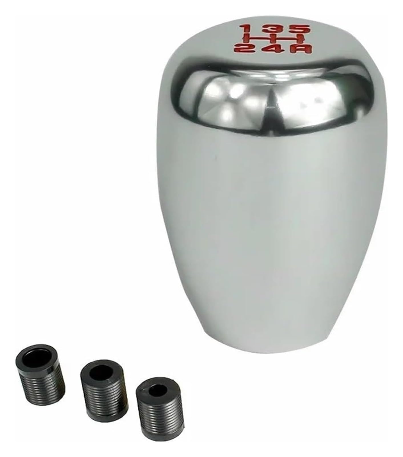 Auto-Schalthebel 7 Farben Universal-Racing Automatischer 5-Gang-Schaltknauf Für Manuelle Getriebe Gangstufe Schaltknauf Kopf(Silber) von BGHGCVAOK