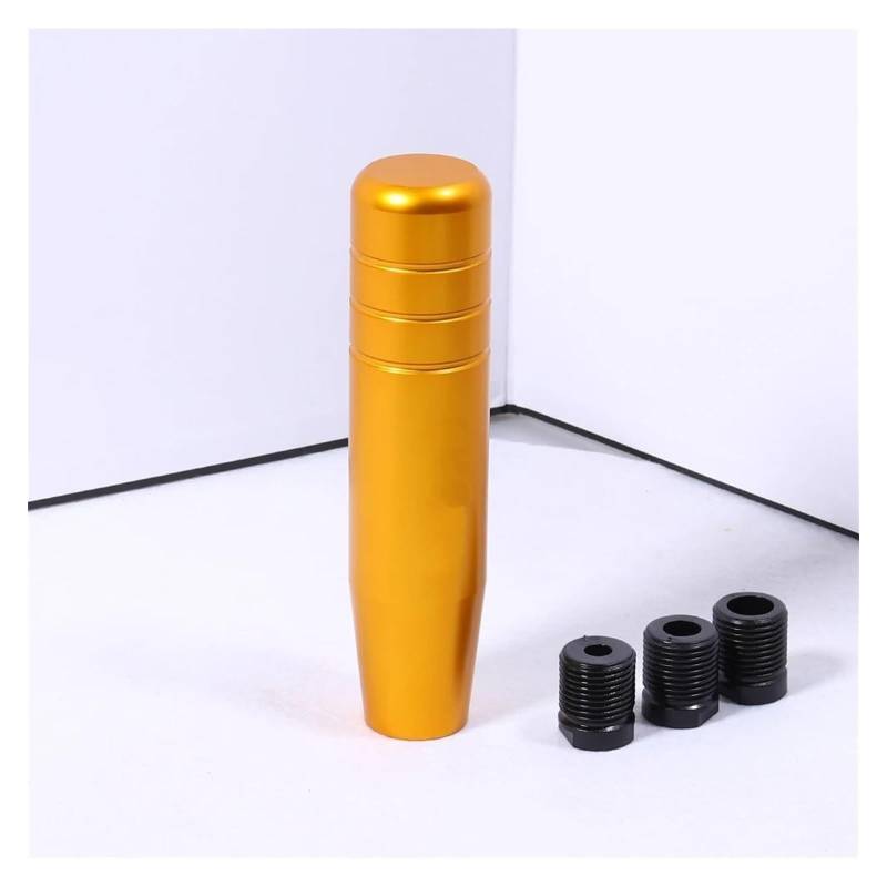 Auto Universal Schaltknauf MT Schalthebel Hebel Schaltknauf Griff Aluminium 13 Cm Stick Shifter Handball Schaltknauf Kopf(Yellow 13cm) von BGHGCVAOK