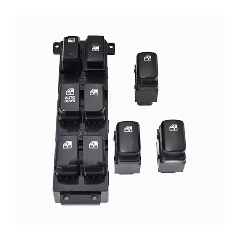 Autofensterschalter Für Hyundai Für Santa Fe CM 2007-2011 Power Fenster Schalter 935702B000S4 93570-2B140 Fenster Power Schalter(Auto down set) von BGHGCVAOK
