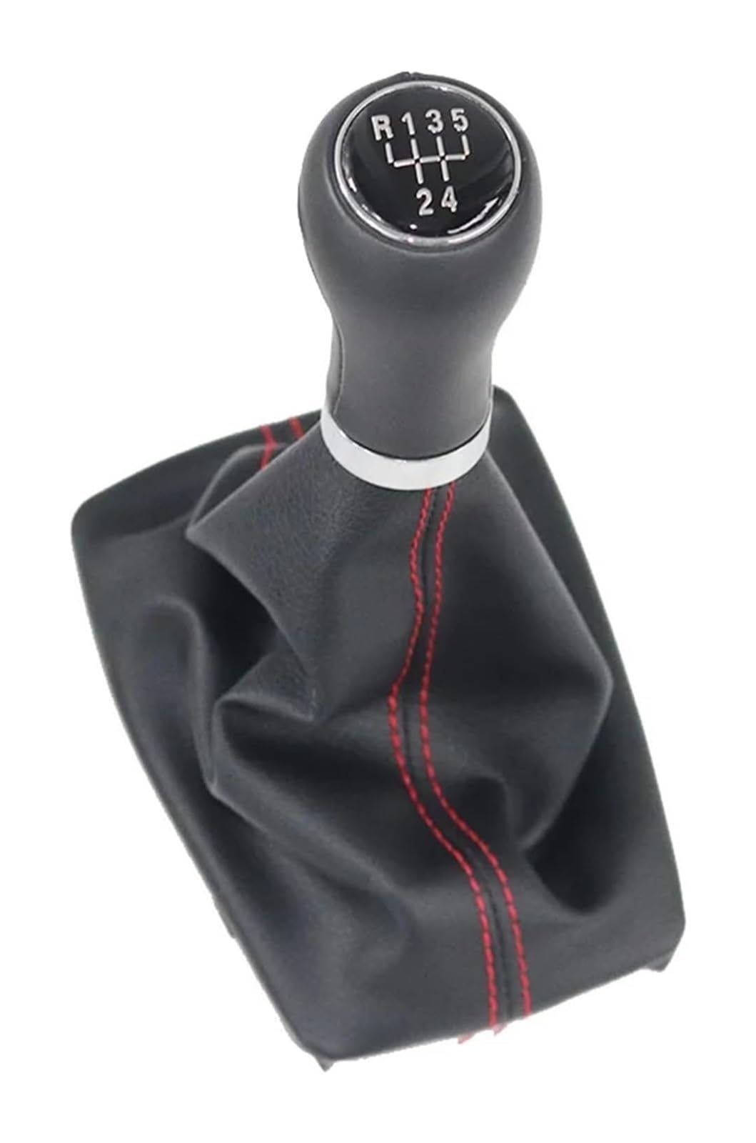 Für A4 8E B6 B7 2000-2008 Auto-Schalthebel Schalthebelmanschette Kofferraumabdeckung Schaltknauf Schaltknauf Kopf(R12345 Red Line Set) von BGHGCVAOK
