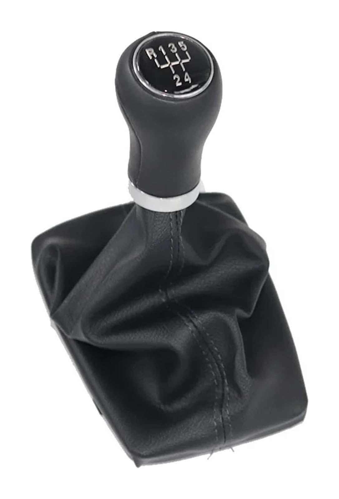 Für A4 8E B6 B7 2000-2008 Auto-Schalthebel Schalthebelmanschette Kofferraumabdeckung Schaltknauf Schaltknauf Kopf(R12345 black line) von BGHGCVAOK
