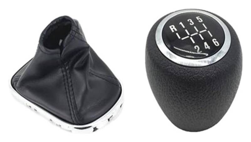 Für Cruze 2008-2012 5/6 Gang Auto Manuelle MT Getriebe Auto Schaltknauf Shifter Hebel Shift Griff Ball Schaltknauf Kopf(6speed and Leather) von BGHGCVAOK