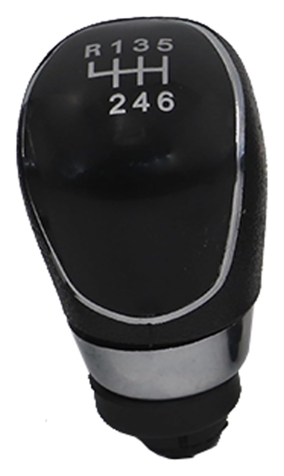 Für Fiesta 2008-2014 Manuelle Schaltknauf Leder Gamasche Boot Abdeckung Hebel Shifter Griff Schaltknauf Kopf(6 Speed Knob Black) von BGHGCVAOK