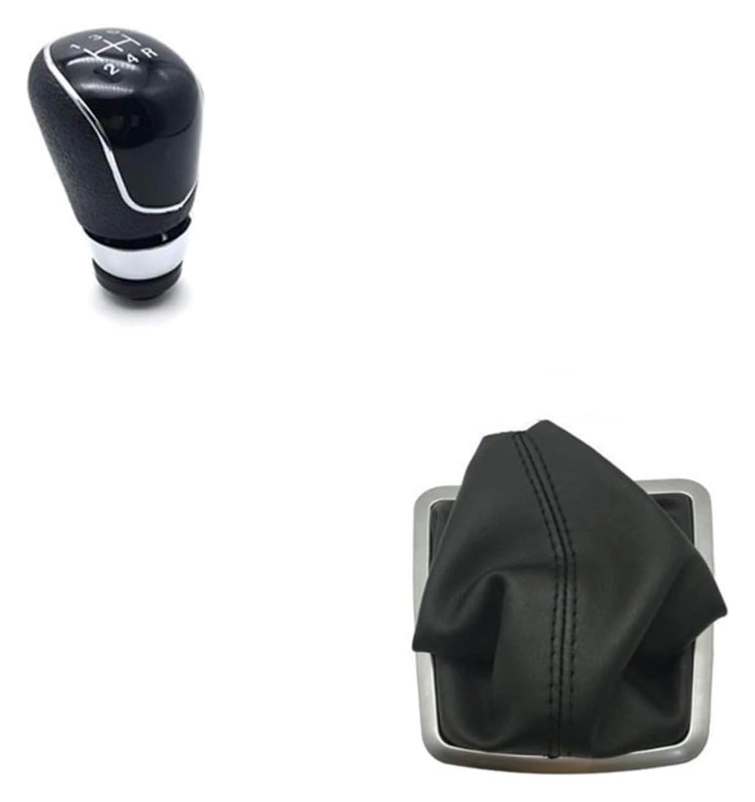 Für Ford Für Focus 2 Für MK2 FL Für MK3 Für MK4 Für MK7 Für MONDEO Für KUGA Für GALAXY Für FIESTA Manuelle 5 6 Speed ​​Shift Griff Schaltknauf Kopf(Black Large 5 Speed) von BGHGCVAOK