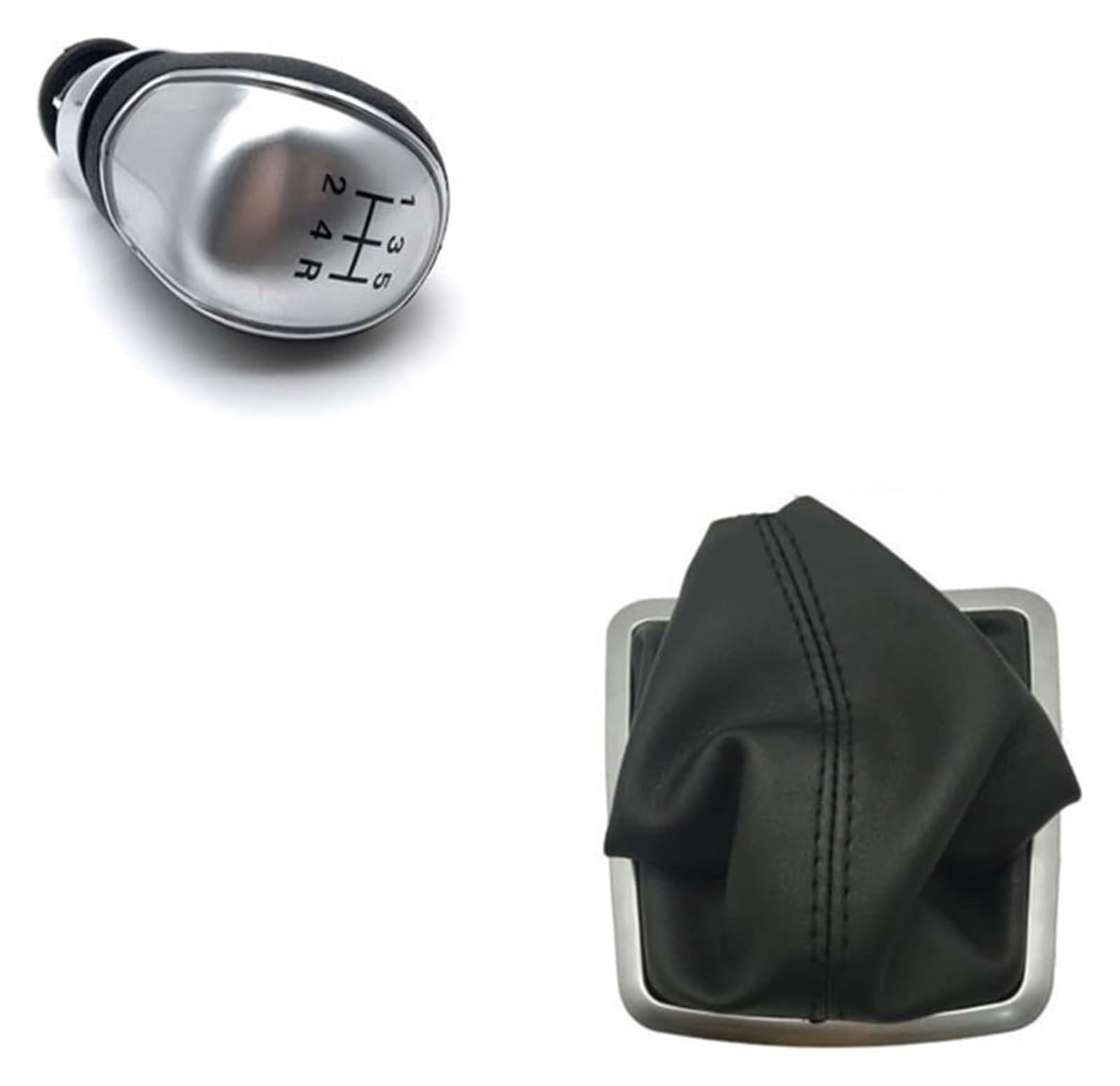 Für Ford Für Focus 2 Für MK2 FL Für MK3 Für MK4 Für MK7 Für MONDEO Für KUGA Für GALAXY Für FIESTA Manuelle 5 6 Speed ​​Shift Griff Schaltknauf Kopf(Silver Large 5 Speed) von BGHGCVAOK