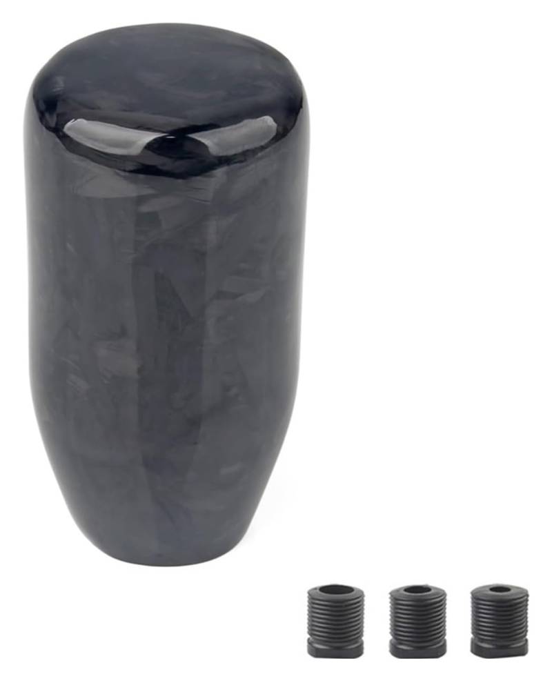 Für JDM Style Universal Oval/Sphere Carbon Fiber Manual Gear Shift Knob Mit 3 Adaptern Für Die Meisten Autodekorationen Schaltknauf Kopf(Wgz-70mm) von BGHGCVAOK