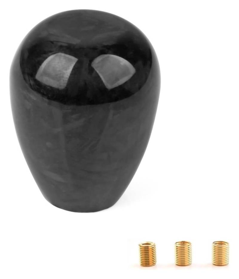 Für JDM Style Universal Oval/Sphere Carbon Fiber Manual Gear Shift Knob Mit 3 Adaptern Für Die Meisten Autodekorationen Schaltknauf Kopf(Wgz-ed) von BGHGCVAOK