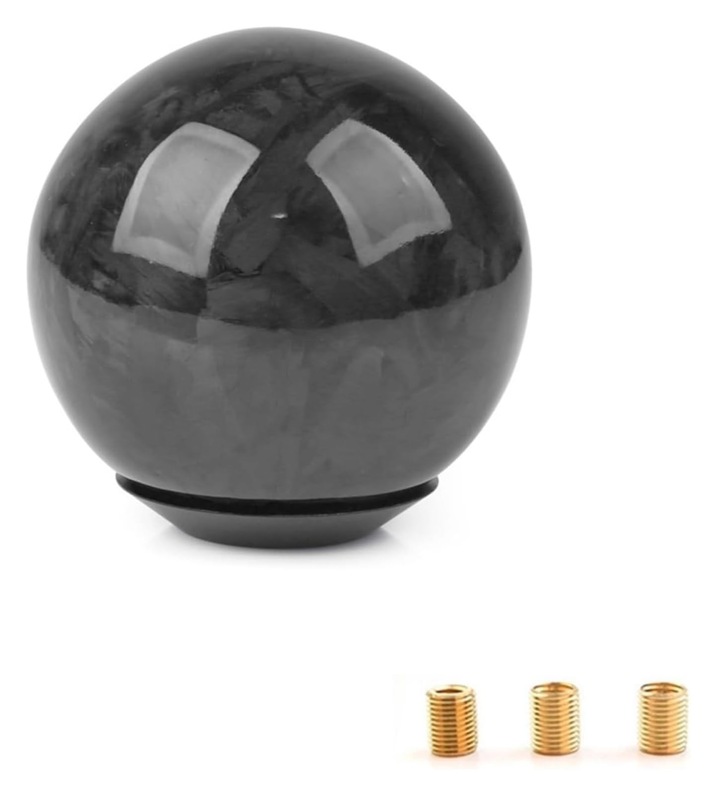 Für JDM Style Universal Oval/Sphere Carbon Fiber Manual Gear Shift Knob Mit 3 Adaptern Für Die Meisten Autodekorationen Schaltknauf Kopf(Wgz-yx) von BGHGCVAOK