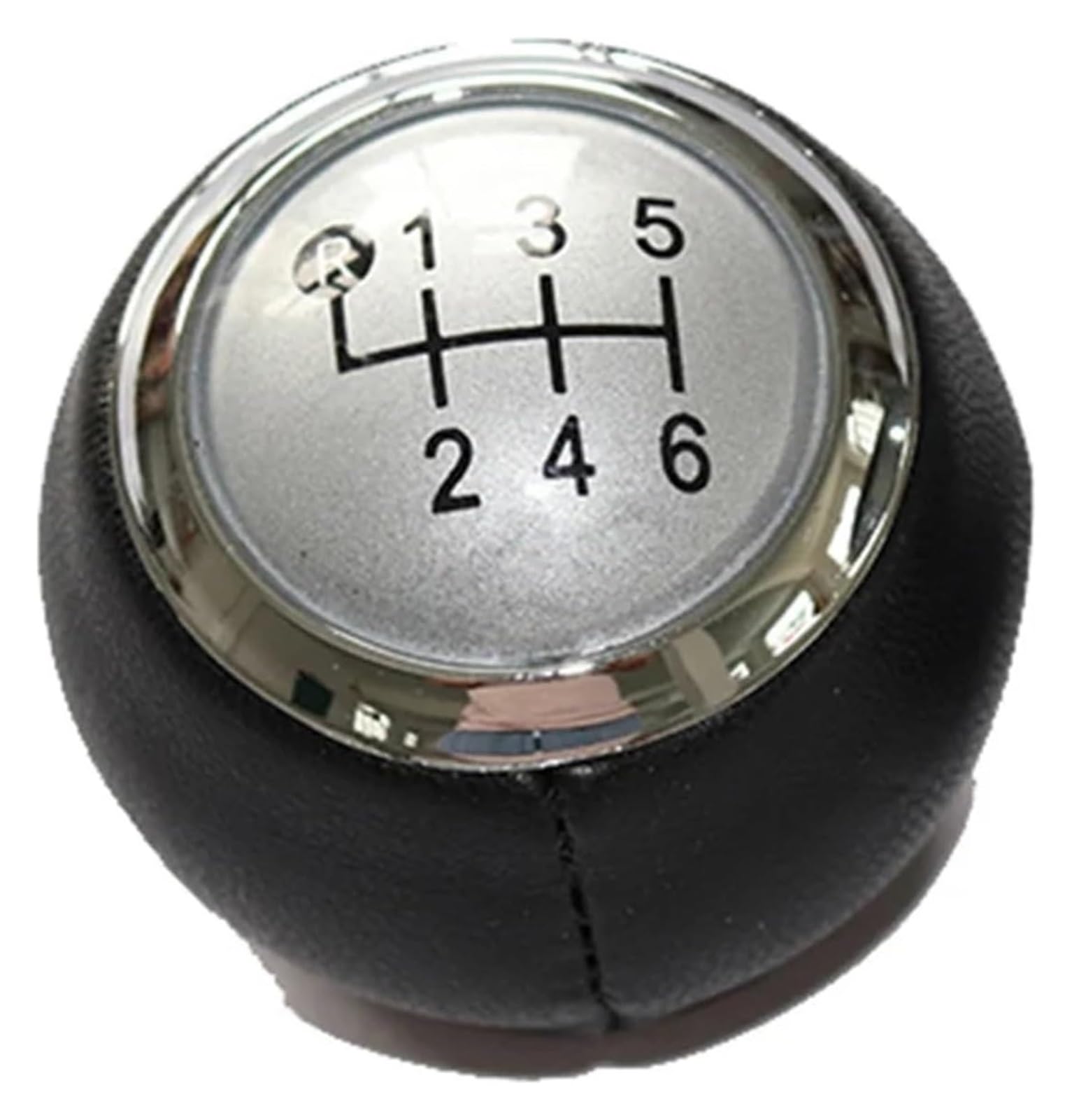 Für T&oyota Für Verso 2009-2013 Manuelle Getriebe Stick Griff Ändern Knob Abdeckung Getriebe Shift Staub Jacke Schaltknauf Kopf(6 Speed Silver Knob) von BGHGCVAOK