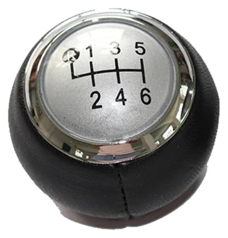 Für T&oyota Für Verso 2009-2013 Manuelle Getriebe Stick Griff Ändern Knob Abdeckung Getriebe Shift Staub Jacke Schaltknauf Kopf(6 Speed Silver Knob) von BGHGCVAOK