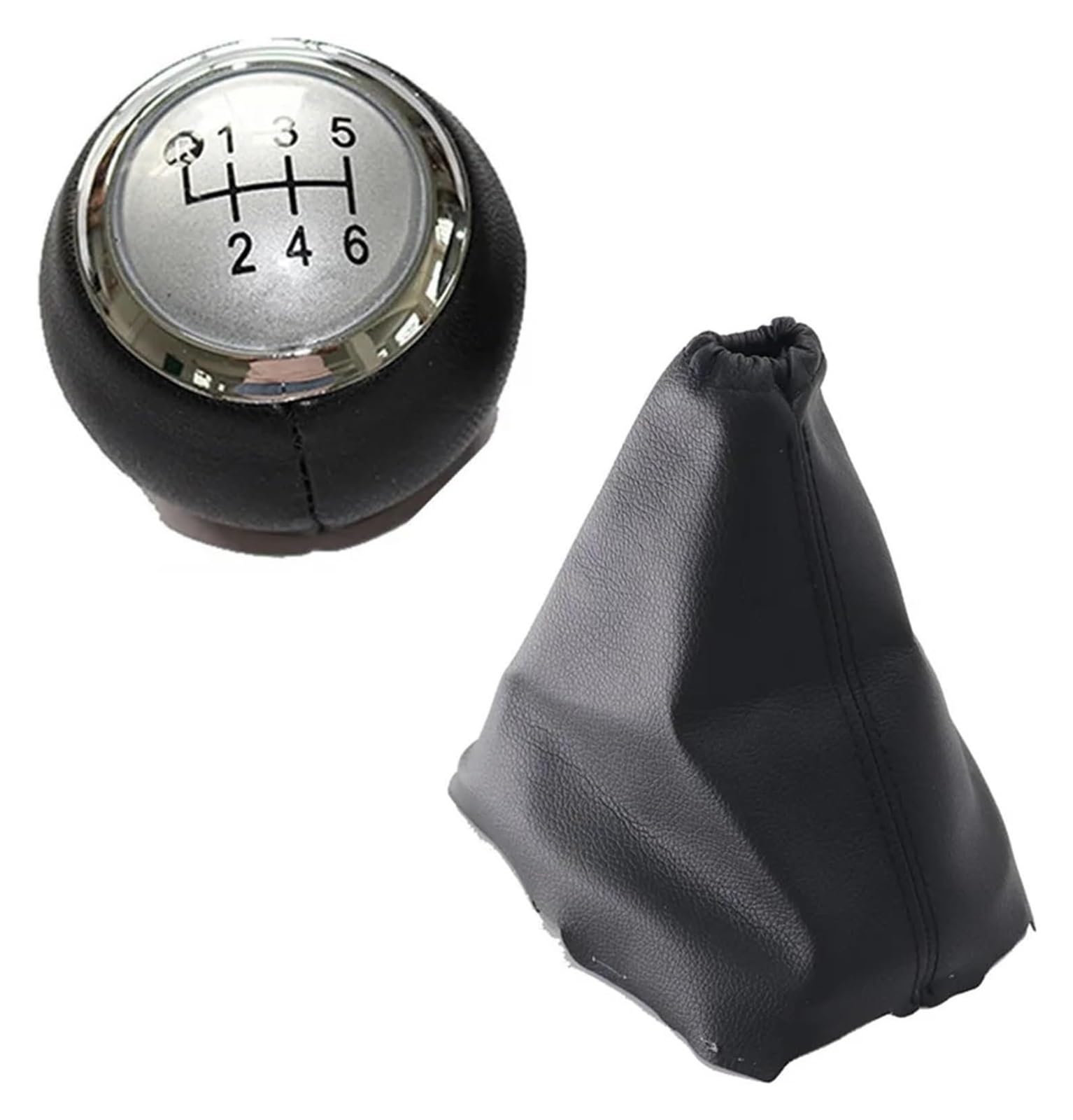 Für T&oyota Für Verso 2009-2013 Manuelle Getriebe Stick Griff Ändern Knob Abdeckung Getriebe Shift Staub Jacke Schaltknauf Kopf(6 Speed Silver Set) von BGHGCVAOK