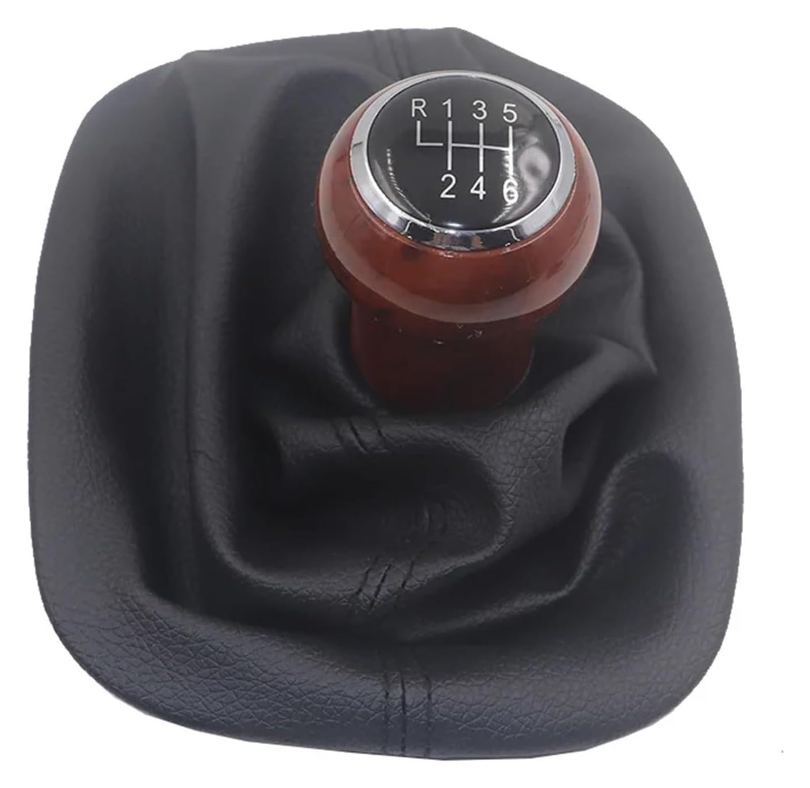 Für VW Für p&assat B5 B5.5 FL 3B B5 3B2 3B5 Auto Schalthebel Leder Hebel Shifter Griff Stick Shifter Handball Schaltknauf Kopf(6 Speed Black Line) von BGHGCVAOK