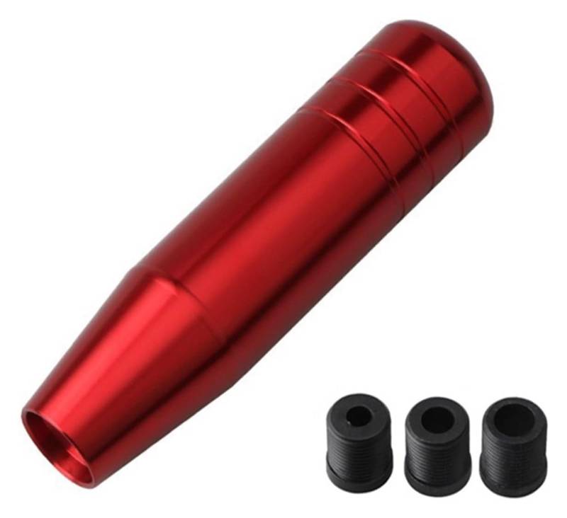 Universal Auto 13cm 18cm Länge Manuelle Schaltknauf Racing Auto Shift Schaltknauf Mit 3 Adapter Stick Shifter Handball Schaltknauf Kopf(13cm Red) von BGHGCVAOK