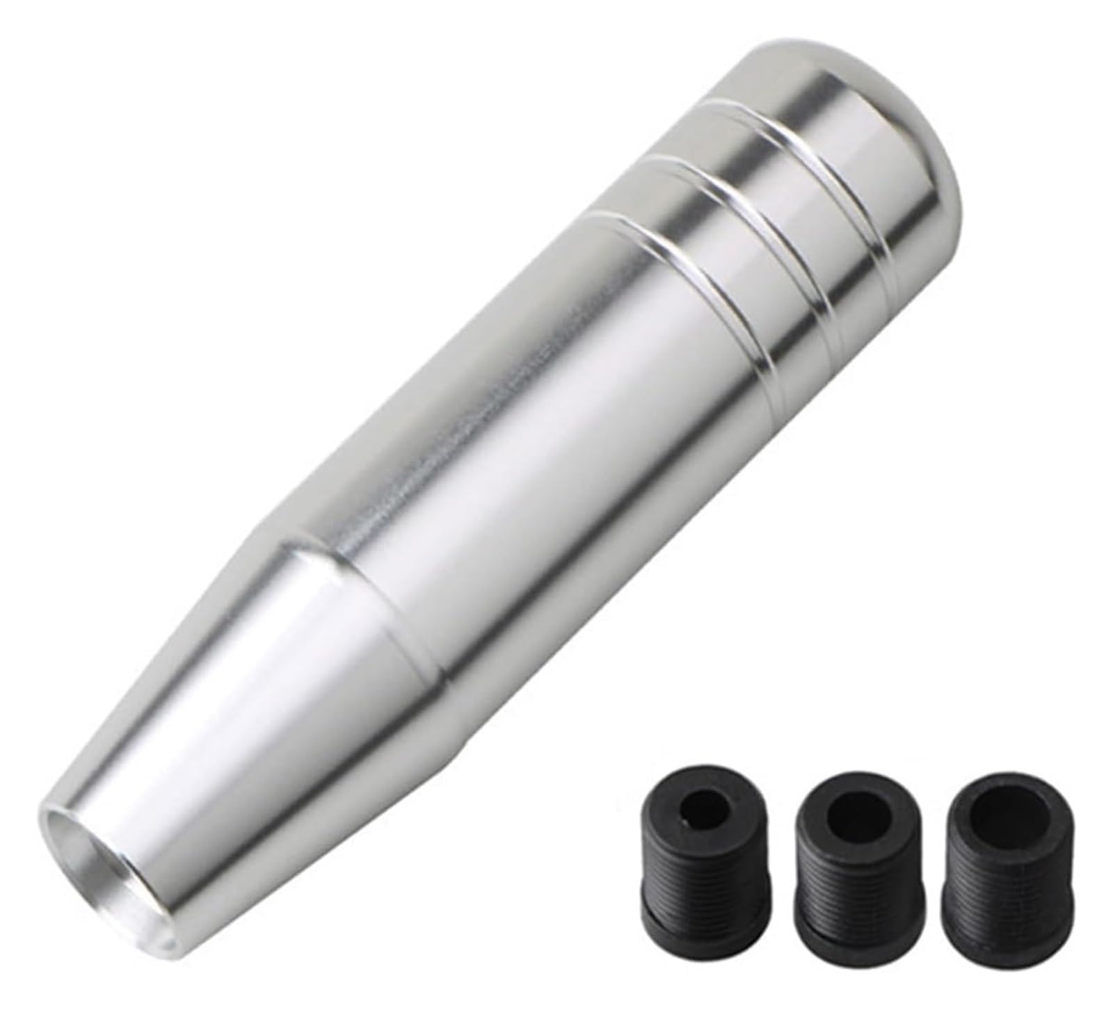 Universal Auto 13cm 18cm Länge Manuelle Schaltknauf Racing Auto Shift Schaltknauf Mit 3 Adapter Stick Shifter Handball Schaltknauf Kopf(13cm Silver) von BGHGCVAOK