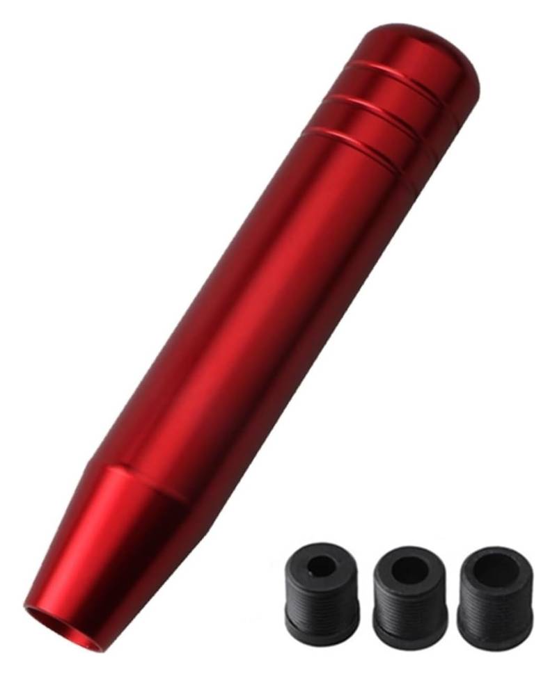 Universal Auto 13cm 18cm Länge Manuelle Schaltknauf Racing Auto Shift Schaltknauf Mit 3 Adapter Stick Shifter Handball Schaltknauf Kopf(18cm Red) von BGHGCVAOK