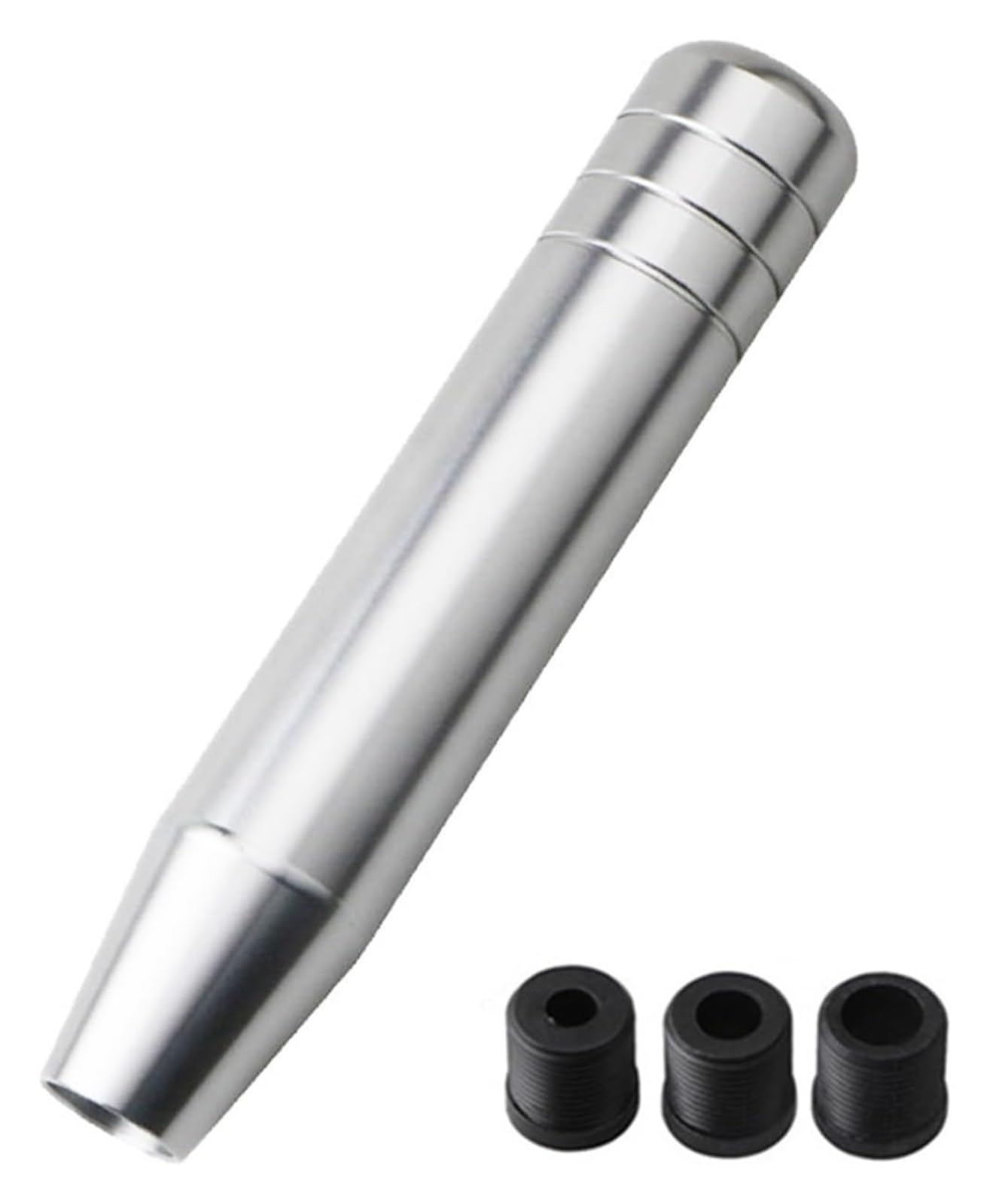 Universal Auto 13cm 18cm Länge Manuelle Schaltknauf Racing Auto Shift Schaltknauf Mit 3 Adapter Stick Shifter Handball Schaltknauf Kopf(18cm Silver) von BGHGCVAOK