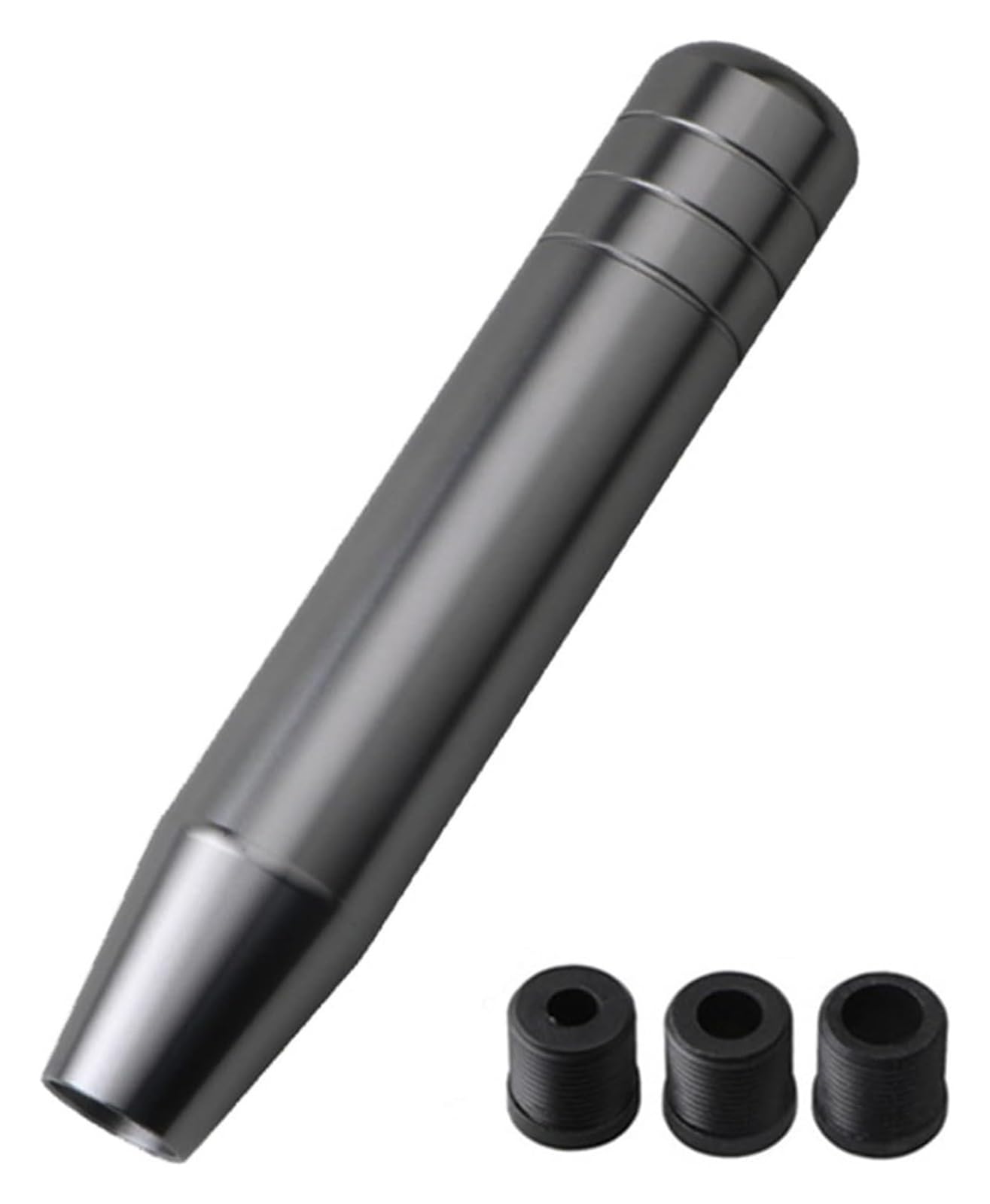 Universal Auto 13cm 18cm Länge Manuelle Schaltknauf Racing Auto Shift Schaltknauf Mit 3 Adapter Stick Shifter Handball Schaltknauf Kopf(18cm Titanium) von BGHGCVAOK