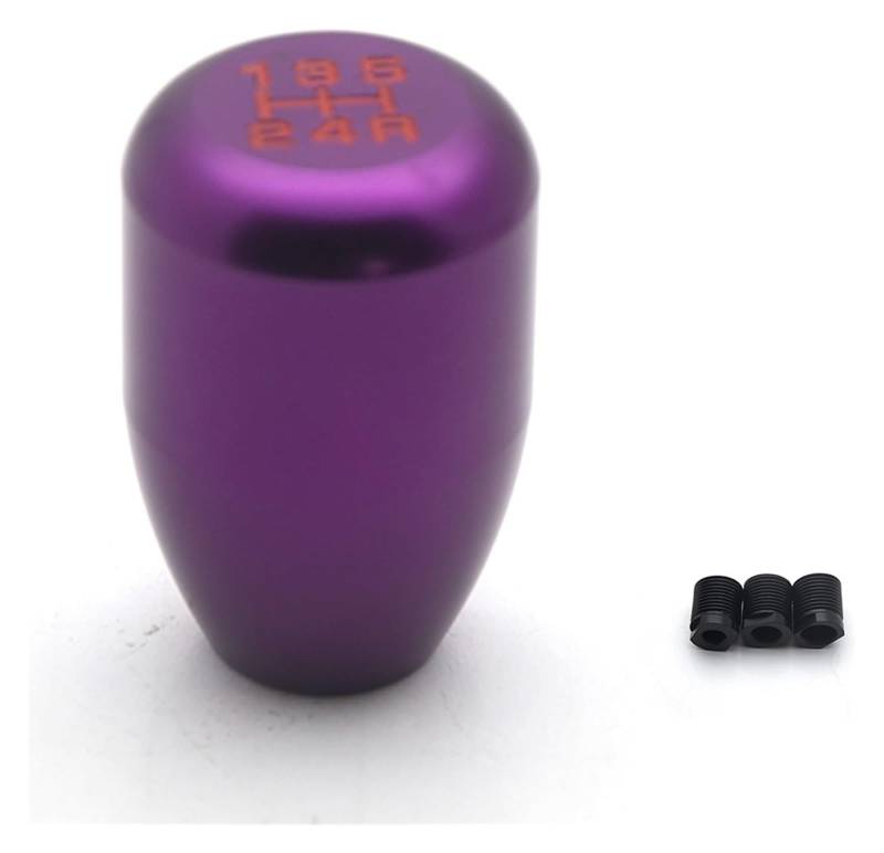 Universal Racing 5 Geschwindigkeit Auto Getriebe Shifter Knauf Manuelle Automatische Legierung Schalthebel Stick Shifter Handball Schaltknauf Kopf(Lila) von BGHGCVAOK
