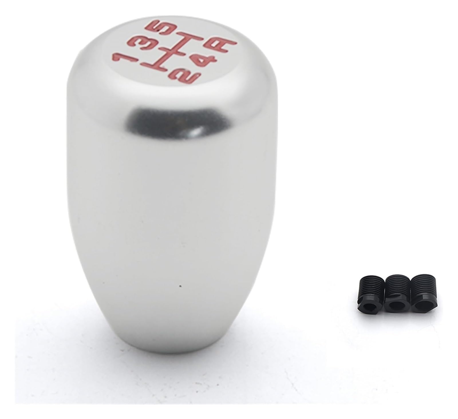 Universal Racing 5 Geschwindigkeit Auto Getriebe Shifter Knauf Manuelle Automatische Legierung Schalthebel Stick Shifter Handball Schaltknauf Kopf(Sliver) von BGHGCVAOK