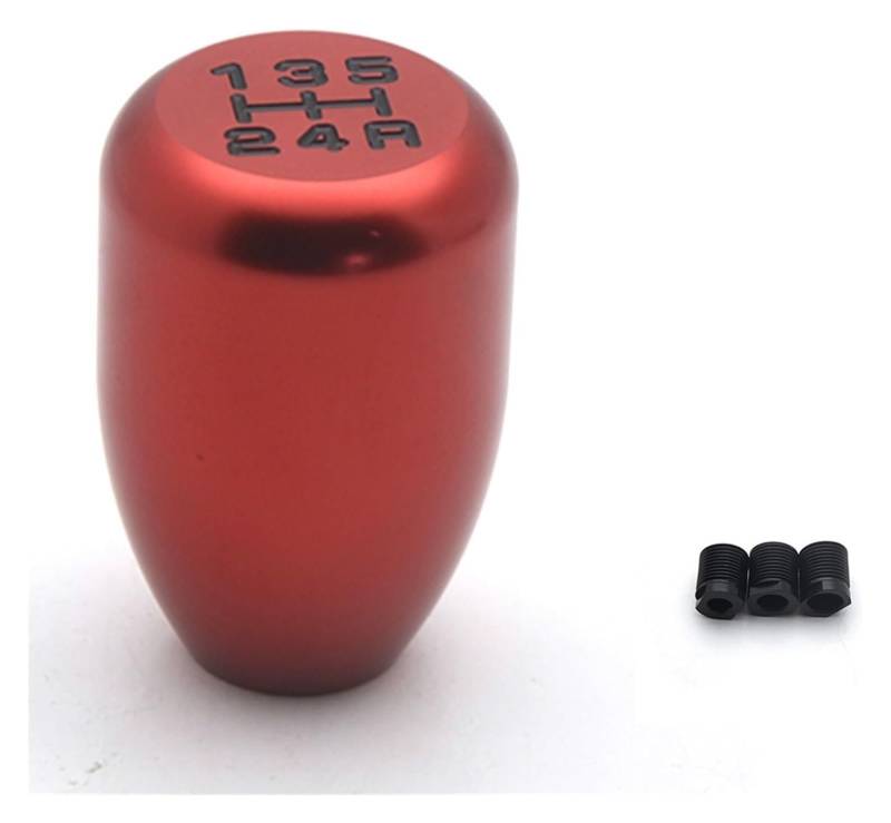 Universal Racing 5 Geschwindigkeit Auto Getriebe Shifter Knauf Manuelle Automatische Legierung Schalthebel Stick Shifter Handball Schaltknauf Kopf(rot) von BGHGCVAOK