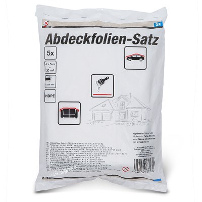 Bgs Do It Yourself Abdeckfolien-Satz - HDPE - transparent - 4 x 5 m - 20 m² - 5-tlg. [Hersteller-Nr. 71031] von BGS Do it yourself