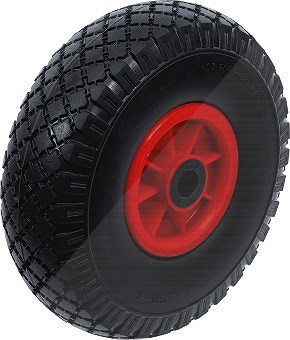 Bgs Do It Yourself Rad für Sackkarren / Bollerwagen - PU, rot / schwarz - 260 mm [Hersteller-Nr. 80650] von BGS Do it yourself