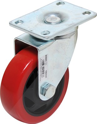 Bgs Do It Yourself Lenkrolle, rot/schwarz, Ø 100 mm [Hersteller-Nr. 80663] von BGS Do it yourself