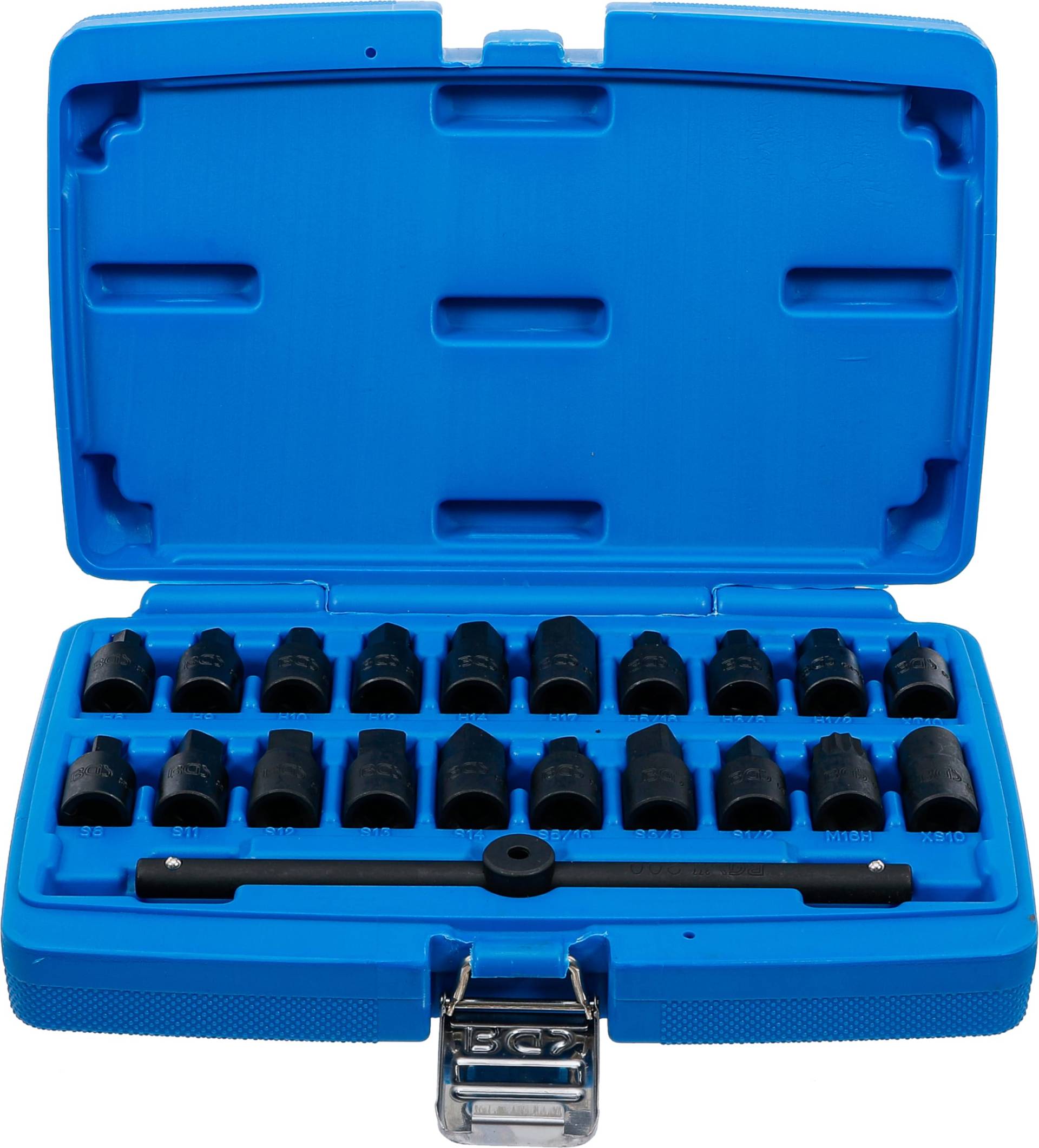 BGS 1014 | Ölwannen-Spezial-Einsatz-Satz | 10 mm (3/8") | 21-tlg, Schwarz / Blau von BGS
