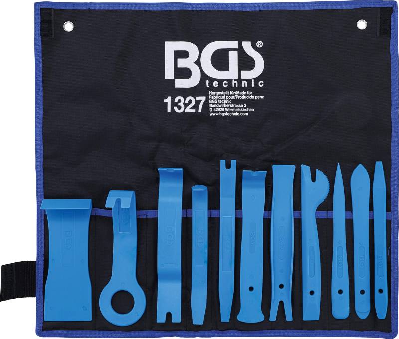 BGS 1327 | Innenraum-Verkleidungswerkzeug-Satz | 11-tlg.| Kunststoffhebel | aus glasfaserverstärktem Kunststoff, Farbig von BGS