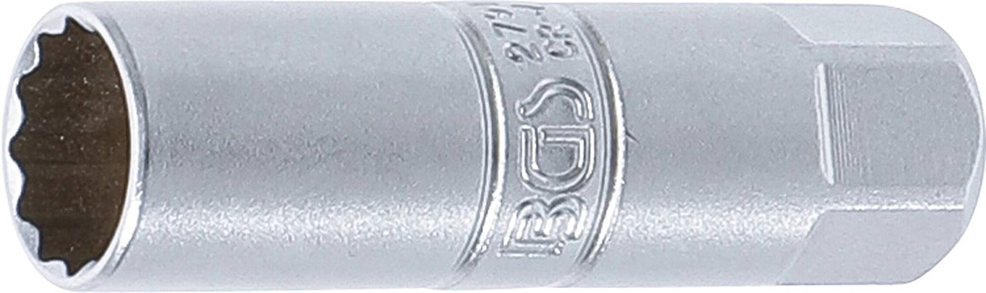 BGS 2791 | Zündkerzen-Einsatz Zwölfkant | Antrieb Innenvierkant 10 mm (3/8") | SW 14 mm von BGS