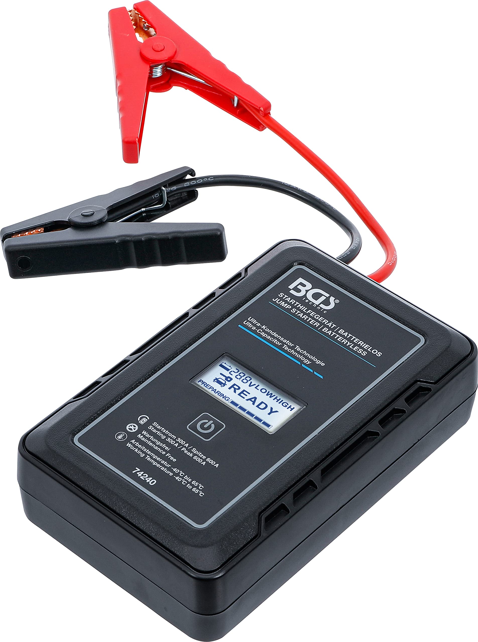 BGS 74240 | Starthilfegerät | Batterielos | mit Ultra-Kondensator Technologie | 12 V / 300 A / 600 A BGS 74240 | Starthilfegerät | Batterielos | mit Ultra-Kondensator Technologie | 12 V / 300 A / 600 A von BGS