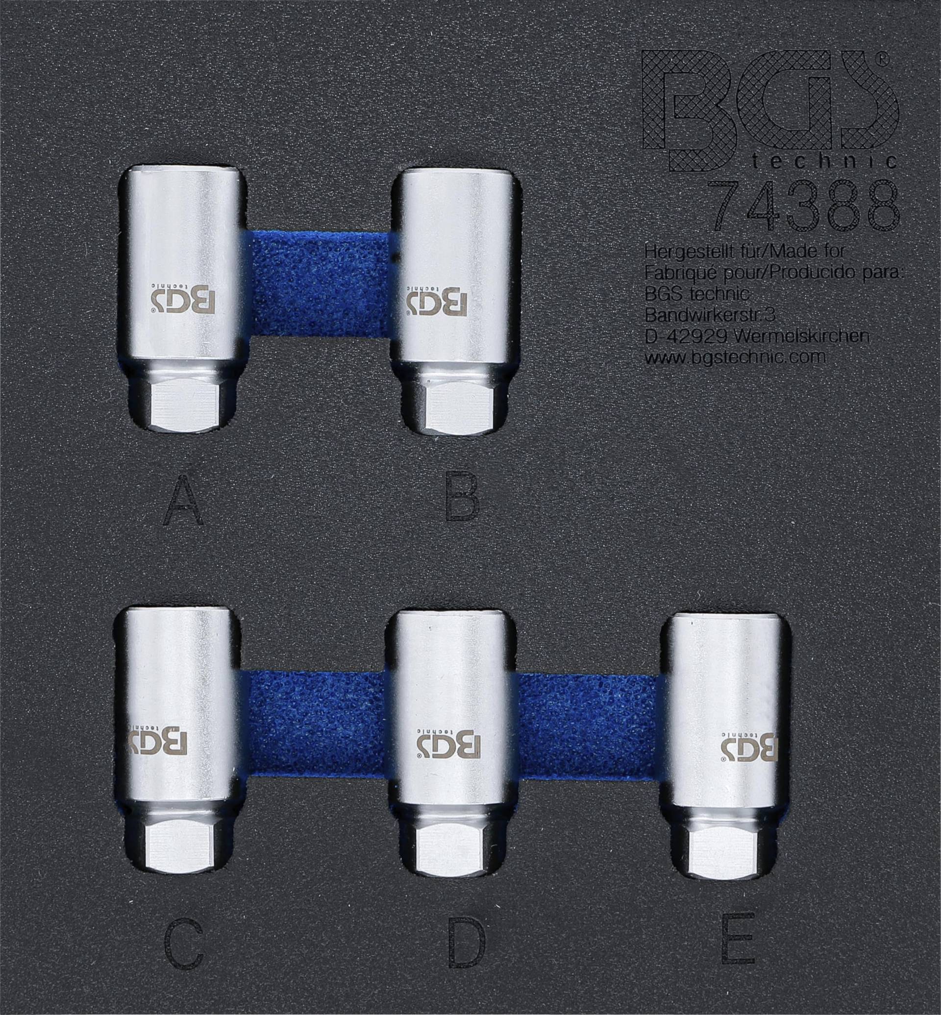BGS 74388 | Werkstattwageneinlage 1/6: Felgenschloss-Werkzeug-Satz für Tesla | 5-tlg. BGS 74388 | Werkstattwageneinlage 1/6: Felgenschloss-Werkzeug-Satz für Tesla | 5-tlg. von BGS