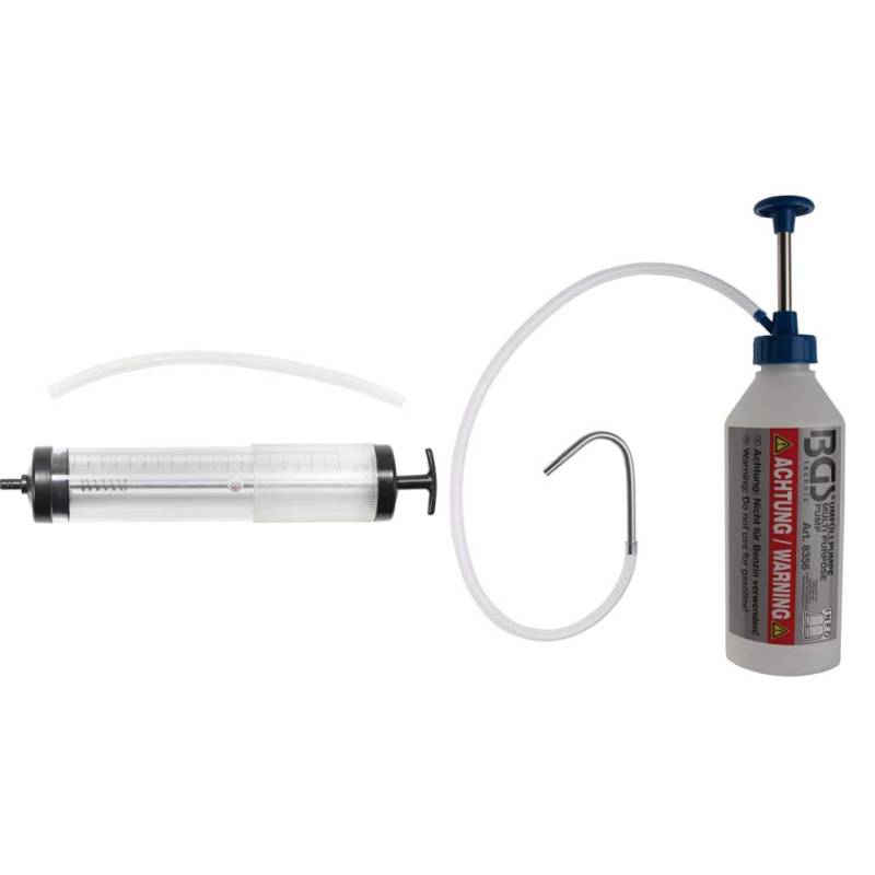 BGS 9582 | Handpumpe | 500 ml + 8356 | Umfüllpumpe | 1000 ml | für Öl, Bremsflüssigkeit und Reinigungsmittel von BGS technic