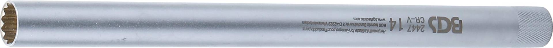 BGS 2447 | Zündkerzen-Einsatz mit Magnet, Zwölfkant, extra lang | 10 mm (3/8") | SW 14 mm BGS 2447 | Zündkerzen-Einsatz mit Magnet, Zwölfkant, extra lang | 10 mm (3/8") | SW 14 mm von BGS