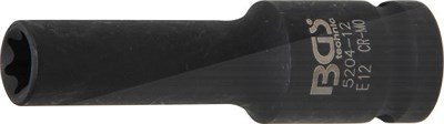 Bgs Kraft-Steckschlüssel-Einsatz E-Profil, tief - 1/2 - SW E12 [Hersteller-Nr. 5204-12] von BGS