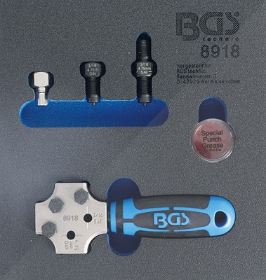 Bgs Werkstattwageneinlage 1/6: Bördelgerät - SAE und DIN 4,75mm 3/16 [Hersteller-Nr. 8918] von BGS