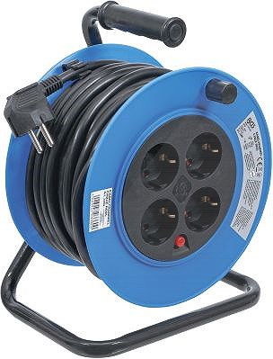Bgs Kabeltrommel - 15 m - 3 x 1,5 mm² - 4 Steckdosen - IP 20 - 3000 W [Hersteller-Nr. 3360] von BGS