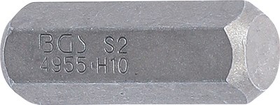 Bgs Bit - Antrieb Außensechskant 10 mm (3/8) - Innensechskant 10 mm [Hersteller-Nr. 4955] von BGS