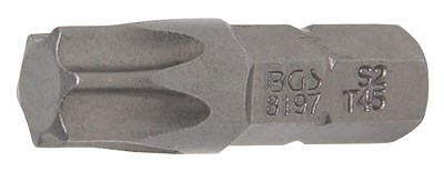 Bit - Außensechskant 6,3 mm (1/4") - T-Profil (für Torx) T45 8197 von BGS