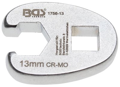 Bgs Hahnenfußschlüssel - Innenvierkant 10 mm (3/8) - SW 13 mm [Hersteller-Nr. 1756-13] von BGS