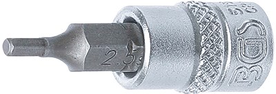 Bgs Bit-Einsatz - Innenvierkant 6,3 mm (1/4) - Innensechskant 2,5 mm [Hersteller-Nr. 5154] von BGS