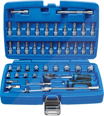 Bgs Steckschlüssel-Satz - Antrieb 6,3 mm (1/4) - 46-tlg. [Hersteller-Nr. 2146] von BGS