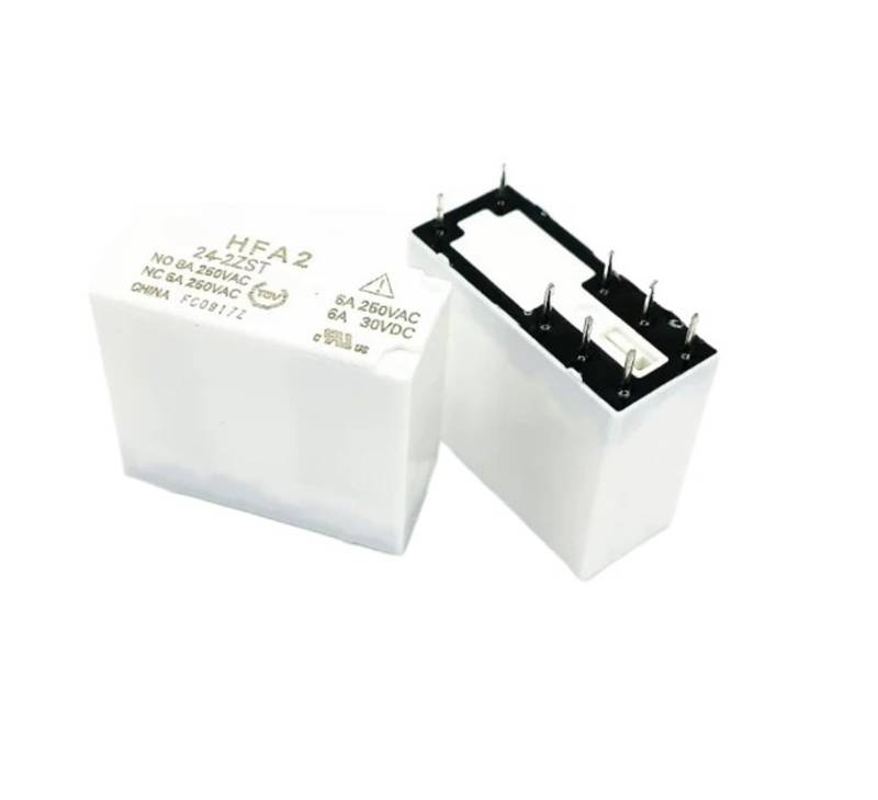 10 STÜCKE 24 V relais HFA2-24-2ZST HFA2 24 2ZST HFA2242ZST 24VDC DC24V 24 V 8A 8PIN von BGZHTMG