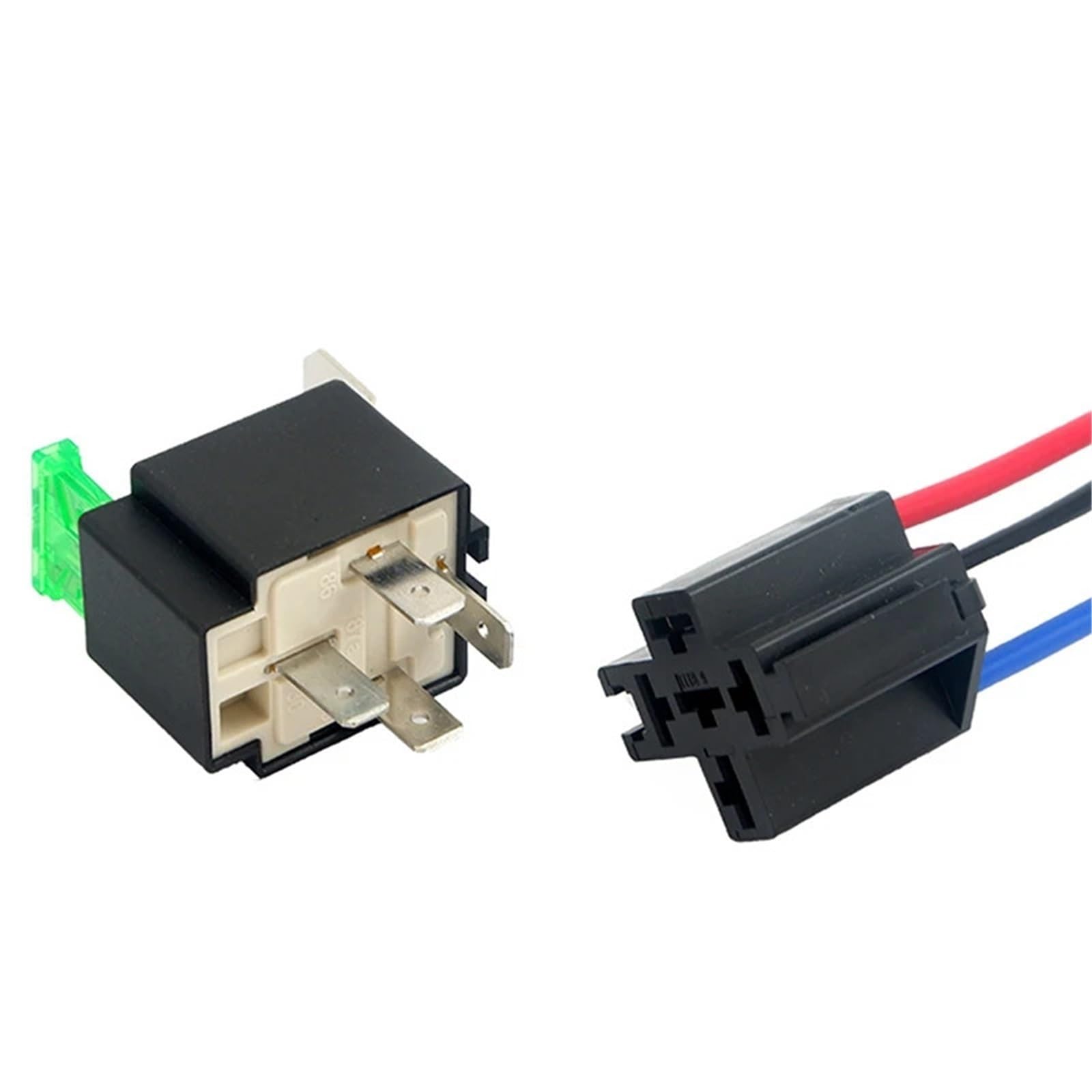 1PC 12V DC 4 Pin Auto Automotive Abgesichertes Relais 30A Normalerweise Offenes Relais 30A Sicherung Mit 4pin/5Pin Rückenlehne(4pin with socket) von BGZHTMG