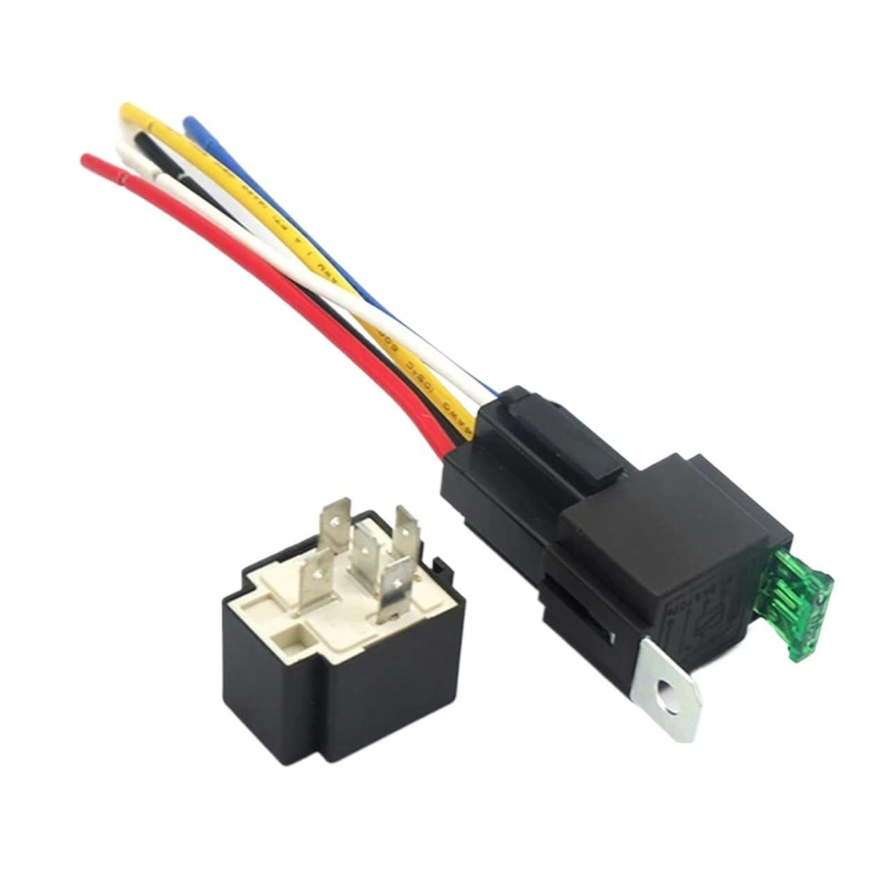 1PC 12V DC 4 Pin Auto Automotive Abgesichertes Relais 30A Normalerweise Offenes Relais 30A Sicherung Mit 4pin/5Pin Rückenlehne(5pin with socket) von BGZHTMG