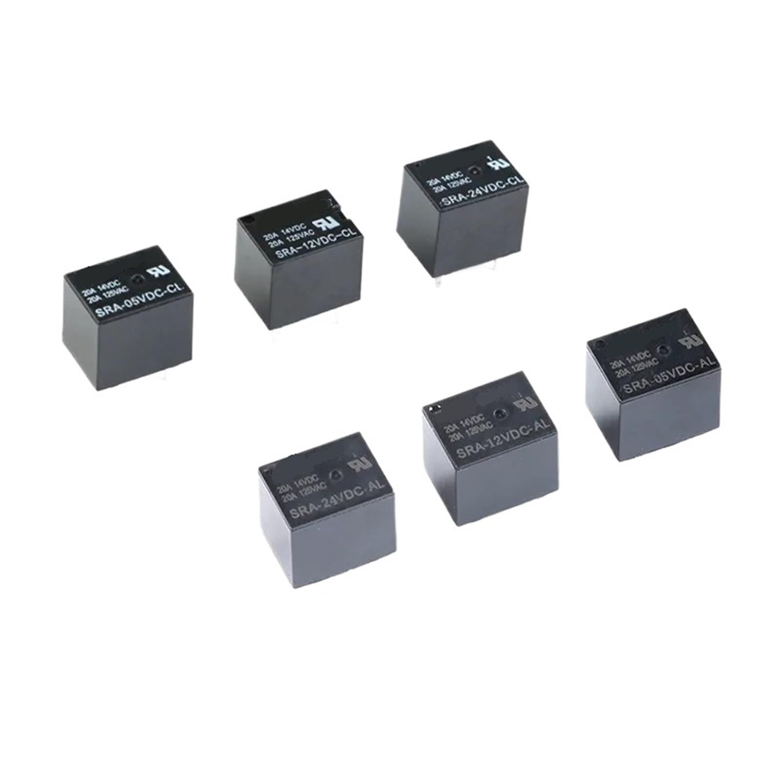 5 Stücke 5 V 12 V 24 V 20A DC Leistungsrelais SRA-05VDC-CL SRA-12VDC-CL SRA-24VDC-CL 5Pin PCB Typ Schwarz Automobil Relais(SRA-05VDC-CL) von BGZHTMG