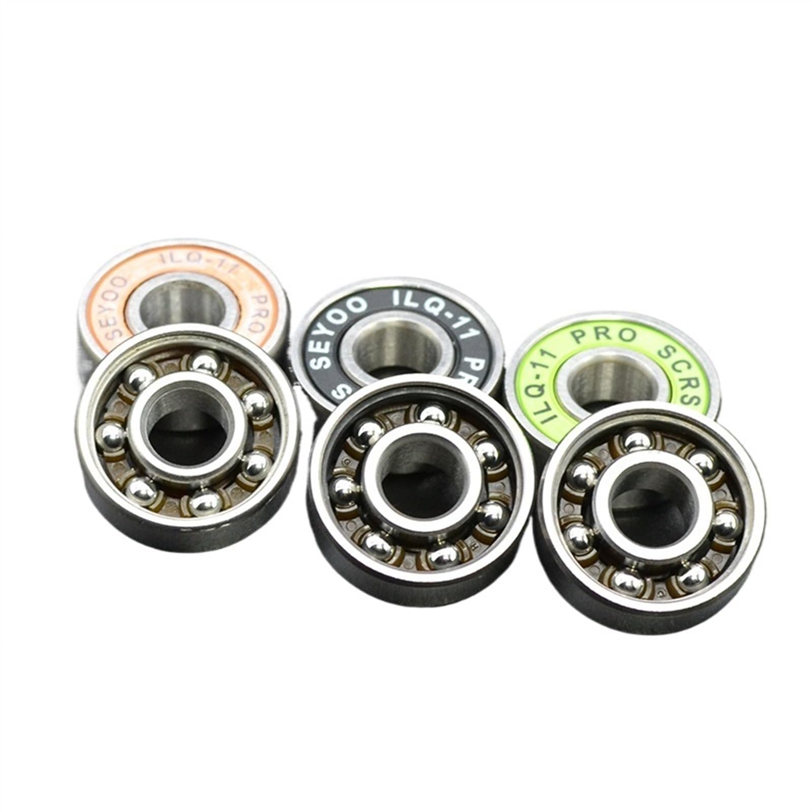 8 Stücke 608 2RS Lager ILQ-11 8x22x7 Grün Longboard Speed ​​Inline Skate Radlager Skate Scooter Glatte Skate Scooter Lager(8Pcs ILQ-11 Green) von BGZHTMG